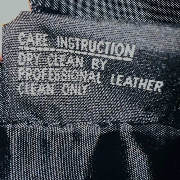 Learsi Women's Black Leather Suede Fringed Moto Vest-Sz. Large-Tie Closure- - Picture 16 of 16